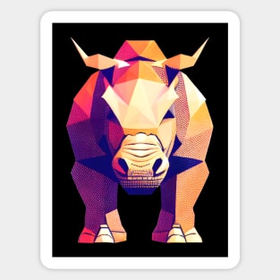 Low Poly Rhino Sticker